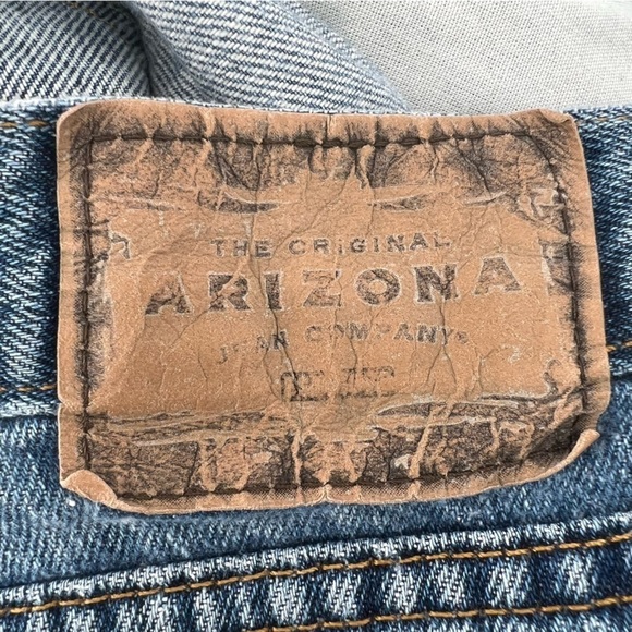 Arizona Jean Company Loose Fit Distressed Rough Hem Jeans Size 40 x 32 Men’s - Picture 2 of 5